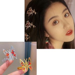 Haaraccessoires Metal Hollow Out Butterfly Clips Fashion Moving Pins Dames Party Decor