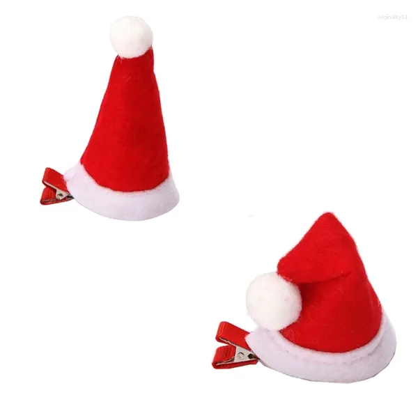 Accesorios para el cabello Mini sombrero horquilla pico de pato clips laterales pasadores de Navidad flequillo