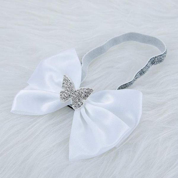 Accesorios para el cabello MIYOCAR Bling Lovely Butterfly Princess Style Baby Girl Diadema blanca Regalo nacido Diseño único