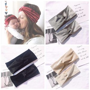 Haaraccessoires Mama Baby Hoofdband Set Meisje Velvet hoofdbanden Moeder Dochter Hoofd Wrap Familieband Twisted Bandage Trend