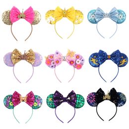 Haaraccessoires Muis Oren Hoofdband Mooie Prinses Meisjes Verjaardagsfeestje Cosplay Haarband Bloemen Pailletten Strik 230601