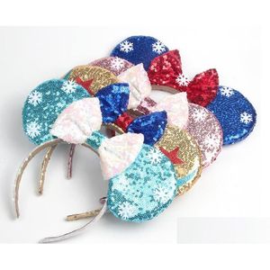 Accessoires pour cheveux Souris Oreilles Bandeau Paillettes Arcs Caractère Pour Femmes Festival Bandeau Filles Partyhair Drop Livraison Bébé Enfants Mater Dhnfb