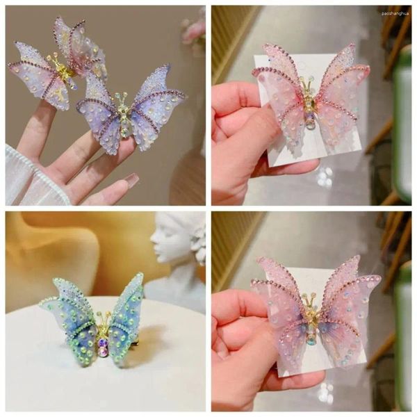 Accessoires pour cheveux, ailes mobiles, épingle à cheveux pour enfants, princesse papillon, Barrette de Style coréen, pince à cheveux ancienne pour bébé