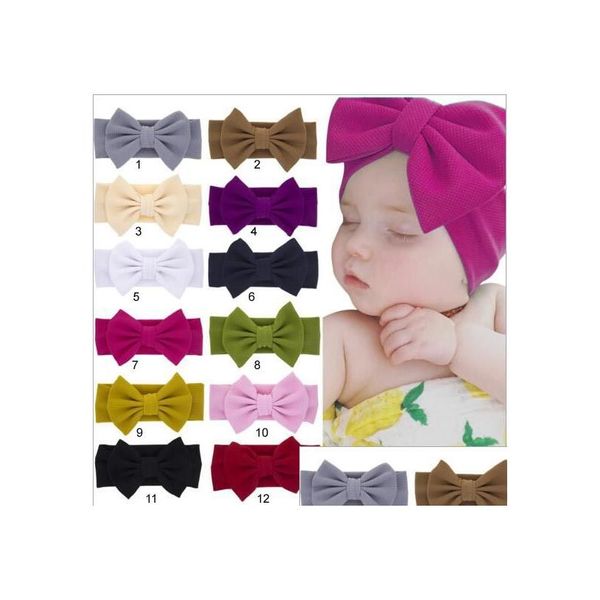 Accesorios para el cabello Mti Colors Ins Lovely Big Bow Diademas Color Caramelo Moda Niños Bebé Niños Hairband Nave Entrega Gota Maternidad Dheey