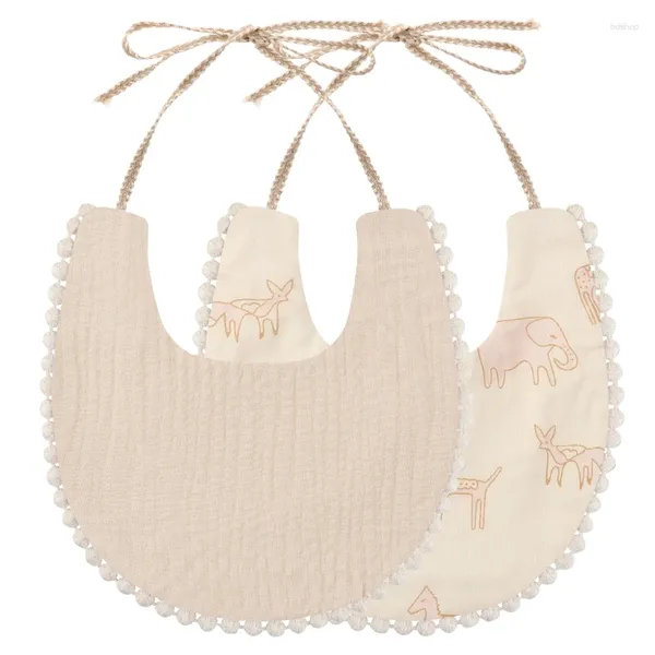 Accessoires pour cheveux, serviette absorbante en mousseline de salive, écharpe de bave pour tout-petits, tissu de rot, bavoir d'alimentation pour bébé