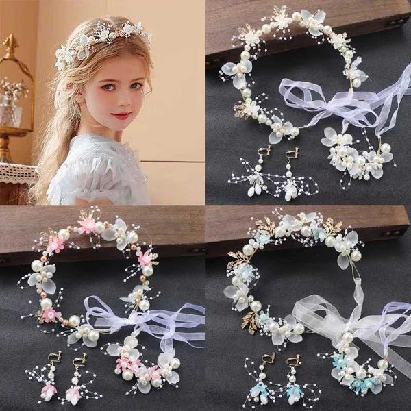 Accessoires de cheveux New Bohemian Bridal Band Band Girls Imitated Pearl Flower Couronne Hair Coiffure Romantique Couronnes de fleur Bandle Bande Girl ACCESSOIRES