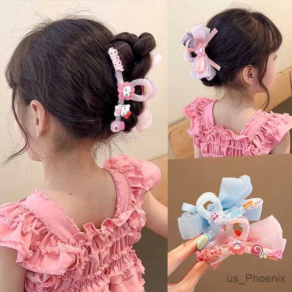 Accessoires de cheveux Nouveaux enfants Couleurs mignonnes dessin animé arc cheveux griffes épingles à cheveux filles fruit coeur fleur de fleur acrylique clips enfants accessoires de cheveux