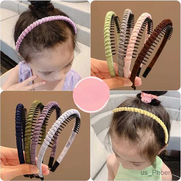 Accesorios para el cabello Niños nuevos Sweet Solid Toothed Anti Slip Headband Kids Precios