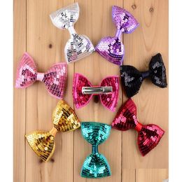 Accessoires pour cheveux Nouveau Noël 19 couleurs 30pcslot broderie paillettes arcs avec clip pour bébé filles cadeaux enfants bricolage accessoires8686971 Dr Dhwmi