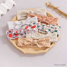 Accessoires de cheveux New Floral Print Baby Headbands Pour Nouveau-né Mode Bandeau Fleurs pour Enfants Coton Hairband R230608