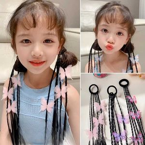 Accessoires de cheveux les plus nouvelles filles couleurs papillon tresse tresse bandes de coiffure enfants