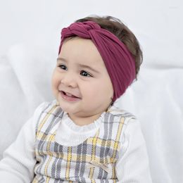 Haaraccessoires Nylon Baby Hoofdband Brede Weave Gevlochten Zachte Knoopband Baby Kinderen Voor Meisje