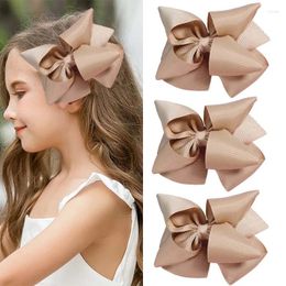 Haaraccessoires Oaoleer Sweet Girls Bow Clips Solid Double Layers Grosgrain Bowknoop Haarspeld Barrettes Kinderen hoofddeksel Baby