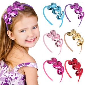 Accessoires de cheveux Oaoleer Saint Valentin Party Bandeau Rouge Paillettes Coeur Cerceau Pour Enfants Grand Grand Imprimé