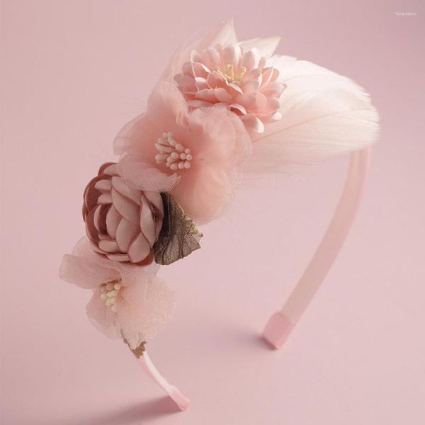 Accesorios para el cabello princesa moda lindo aro hecho a mano fiesta sombreros flor diademas banda boda corona
