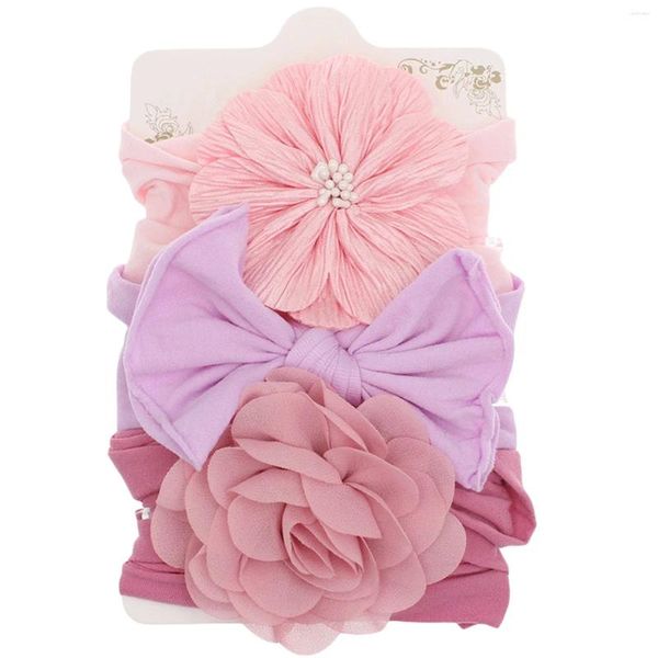 Pudcoco – accessoires pour cheveux, bandeaux en Nylon pour bébés filles, Turban doux à fleurs, élastiques à nœud pour nourrissons de 0 à 3 ans