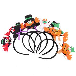 Accesorios para el cabello Diadema de calabaza Diadema de Halloween Bandas luminosas 1 pieza Aro de murciélago fantasma brillante 220909