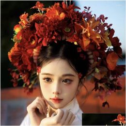 Accessoires pour cheveux Quanzhou portant une coiffure à fleurs Xunpu Vêtements pour femmes Vêtements Bandeau Livraison directe Produits Outils Dhemz