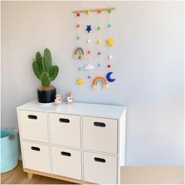 Accesorios para el cabello Rainbow Po Display Holder con Girls Bow Clips Almacenamiento Percha Colgante de pared Imagen Drop Entrega Bebé Niños Maternidad Otxle