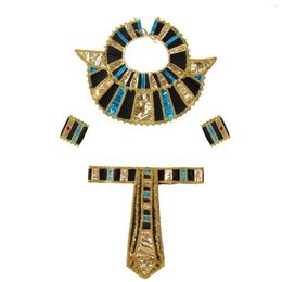 Haaraccessoires Retro Egypt Priester Cosplay Props Neck Collar/Belt/polsbands ingesteld voor mannen Women Halloween Festival Party Performance