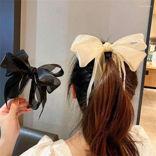 Accesorios para el cabello, lazo de cinta, Clip de plátano, tarjeta Vertical, horquilla, pasador de primavera, banda dulce, lazo sólido, cola de caballo