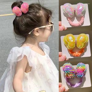 Haaraccessoires pailletten vlinder touwen meisjes elastische bands bogen scrunchie hoge paardenstaart banden kinderen hoofdtooi