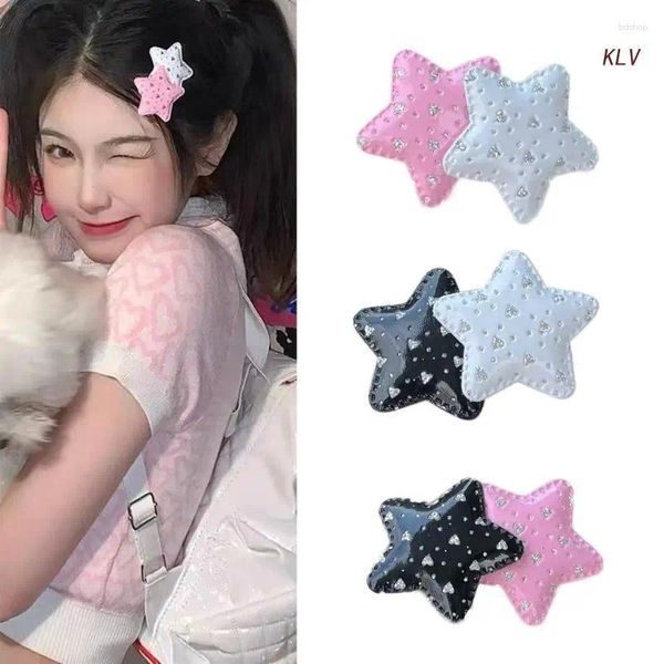 Accessoires pour cheveux, frange latérale à paillettes, Clip étoile Style Y2K, épingles mignonnes pour filles, Mini épingle à cheveux