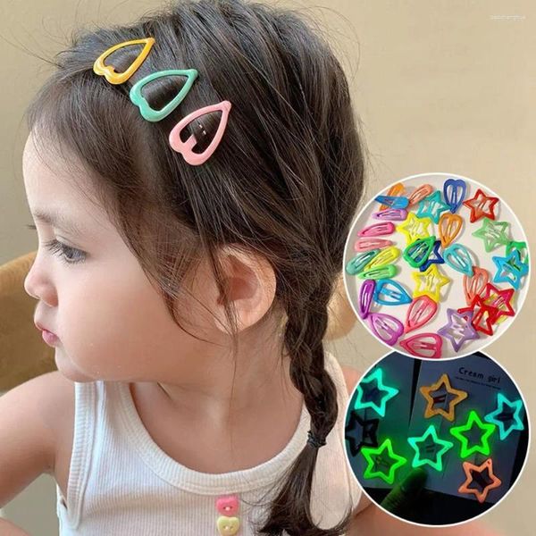 Accesorios para el cabello con forma de horquilla de Metal para niña y bebé, horquilla de Metal Y2k de estilo coreano, conjunto para niños