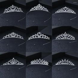 Haaraccessoires Shining Princess Crystal Tiara's Hoofddeksels Strass Bruiloft Bruids