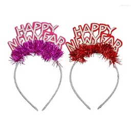 Accessoires pour cheveux brillants HAPPY YEAR Hoop, bandeau pour femmes, fournitures de maquillage