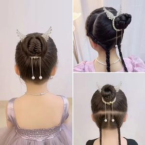 Haaraccessoires Glanzende Engel Vleugel Dierenoren Clip Elegante Kwastje Parel Haarspelden Paardenstaart Broodje Hoofdband Voor Vrouwen Meisje