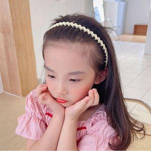 Accessoires pour cheveux, vague en plastique Simple et élégante avec dents, coiffure de couleur unie, cerceau pour enfants, bandeau pour filles, Style coréen