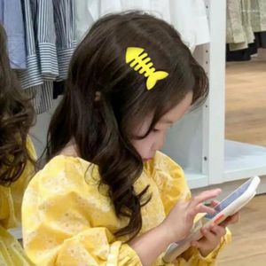 Haaraccessoires Simple Fish Bone Clip Korea Style Barrettes Side Clips For Women Girls Girls Leuke pony pins hoofdtooi hoofdtooi