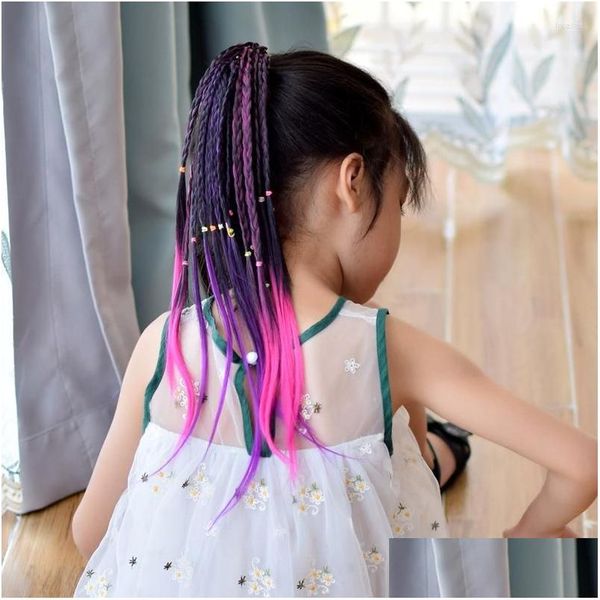 Accesorios para el cabello Simple Kid Banda elástica Goma Niños Peluca Diadema Niñas Twist Trenza Cuerda Tocado Regalo para niños Entrega de la gota Baby Mate Dhjv0