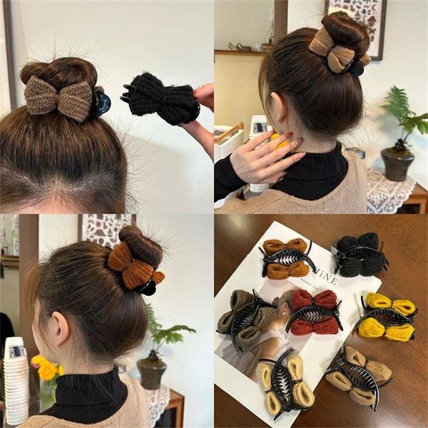 Accessoires de cheveux simples et solides, pince à nœud papillon Double face élégante pour femmes, épingle à cheveux pour coiffure