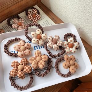 Accesorios para el cabello pequeñas flores elásticas Bansd para niñas, accesorios para bebés, anillo para niños, herramientas de estilismo para niños, coletas de cuerda para la cabeza