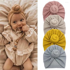 Accessoires pour cheveux, Turban à donuts solide pour bébé fille, casquette chaude d'hiver pour bébé, chapeau élastique pour enfant né, bandeau