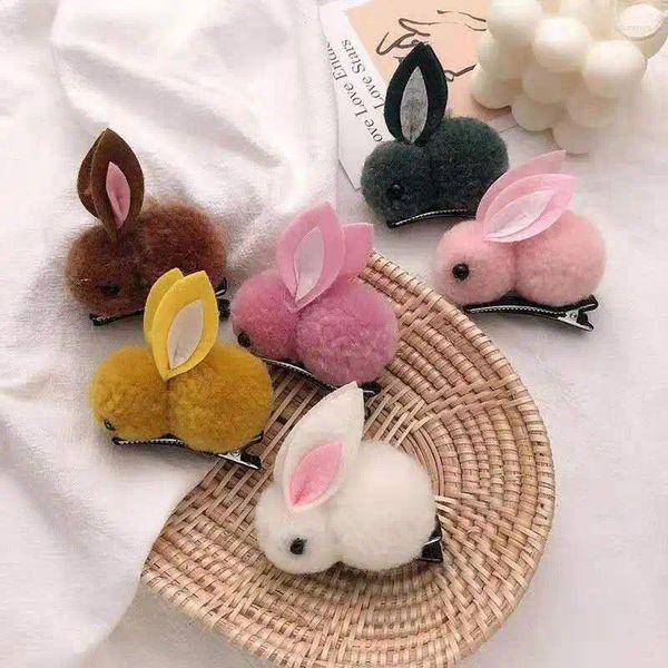 Accessoires pour cheveux Printemps Automne Clips en peluche Enfant Filles Coeur Ultra Fée Côté Tricoté Carte Chapeaux Unisexe Doux