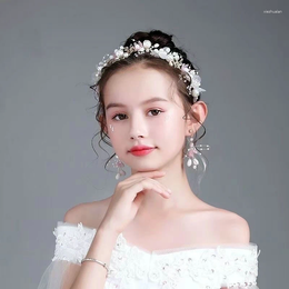 Accessoires de cheveux Printemps Bohème Fille Mariage Bandeau Mariée Guirlande Tête Cerceau De Mariée Perle Coiffe Enfants Cadeaux Bijoux