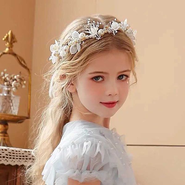 Accessoires de cheveux printemps Bohemian Girls Bridal Pearl Hair Headress Fleur Fleur Couronnes Kids Garland Head Hoop Bandons Hair Bijoux Enfants Cadeaux