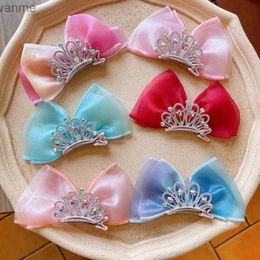 Haaraccessoires staan BOW Hair Clip Girl Hair Style Accessoires Crown Bow Clip Childrens Hair Clip WX