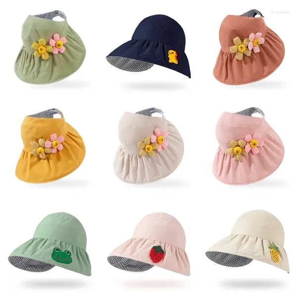 Accesorios para el cabello Verano Bebé Sombrero para el sol para niñas y niños Cuello al aire libre Cubierta de oreja Anti UV Niños Gorras de playa Gorra de cubo