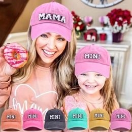 Haaraccessoires Zomer Kind ouderbrief Mama Mini Baseball Cap Sun Hat voor moeder en baby