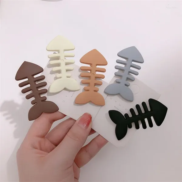 Accessoires pour cheveux d'été en plastique, couleur unie, Clips simples en os de poisson pour filles, épingles à cheveux mignonnes Kawaii, japon, corée, mode