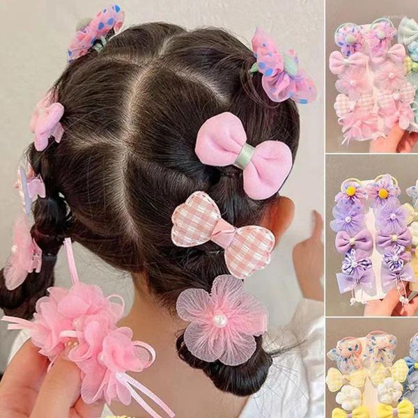 Accessoires de cheveux Sweet Bow Migne Mesh tissu fleurs Fleurs d'enfants