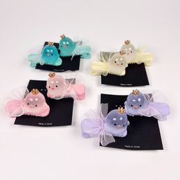 Accessoires pour cheveux, pinces à poulet en dentelle douce pour filles mignonnes, épingle à cheveux faite à la main, Barrettes de Boutique, couvre-chef pour enfants 0027