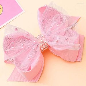 Accessoires pour cheveux, épingles à cheveux avec nœud papillon en perles rose doux, pinces en dentelle pour filles mignonnes, outils de coiffure pour enfants, couvre-chef Boutique