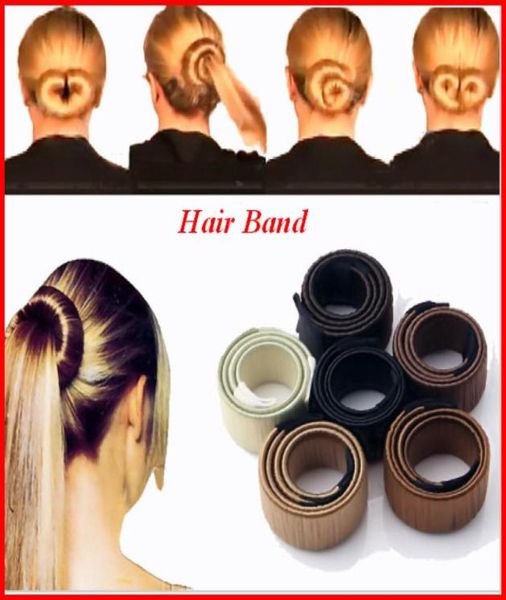 Accesorios para el cabello Peluca sintética Donuts Bud Head Ball Ball French Magic Tool Tool Bun Maker Sweet French Plan Hecho Band Be7524303