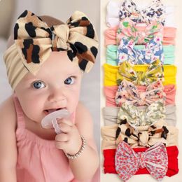 Accessoires pour cheveux, bandeau imprimé créatif pour enfants, foulard en nylon doux et confortable avec nœud pour bébé