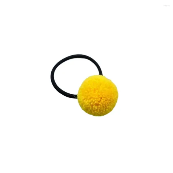 Accessoires pour cheveux, cravate avec pompon, attaches de couleur unie à haute élasticité pour enfants, femmes, supports mignons pour queue de cheval, Mini cordes pour filles